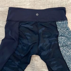 Lululemon Athletica Wunder Under Sashiko Inkwel Camo Patch Leggings Women’s Sz 6